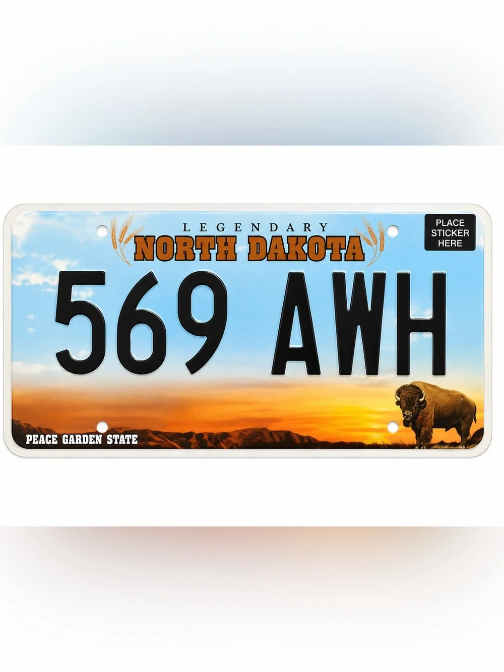 North Dakota Legendary Peace Garden State License Plate